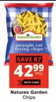 Checkers Natures Garden straight cut frying chips offer