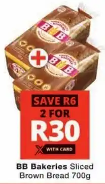 Checkers BB Bakeries Sliced Brown Bread offer