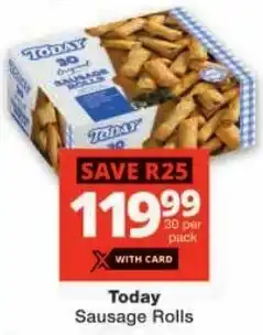 Checkers Today Sausage Rolls offer