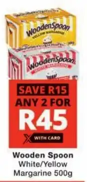 Checkers WoodenSpoon White/Yellow Margarine offer