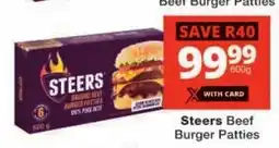 Checkers Steers Beef Burger Patties offer