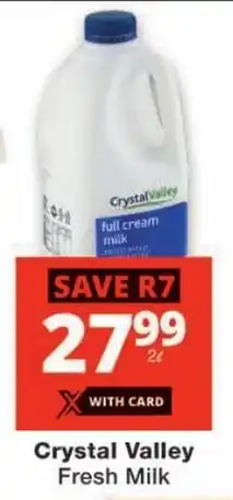 Checkers Crystal Valley Fresh Milk offer