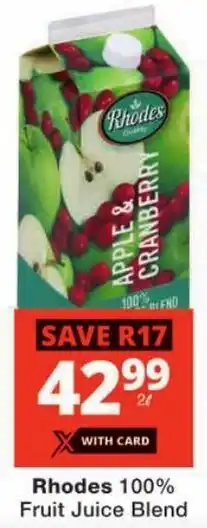 Checkers Rhodes 100% Fruit Juice Blend offer