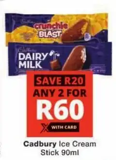 Checkers Cadbury Ice Cream offer