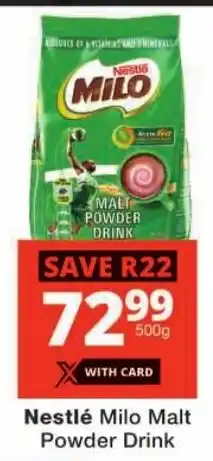 Checkers Nestlé Milo Malt Powder Drink offer