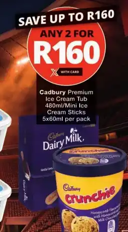 Checkers Cadbury Premium Ice Cream Tub offer