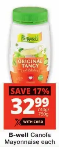 Checkers B-well Canola Mayonnaise offer