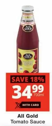 Checkers All Gold Tomato Sauce offer