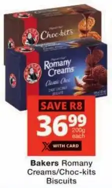 Bakers Romany Creams/Choc-kits Biscuits