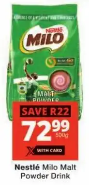 Checkers Nestlé Milo Malt Powder Drink offer