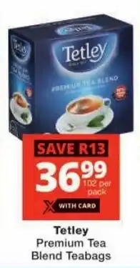 Checkers Tetley Premium Tea Blend Teabags offer