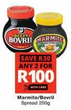 Checkers Marmite/Bovril Spread offer