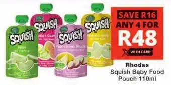 Checkers Squish Baby Food Pouch offer