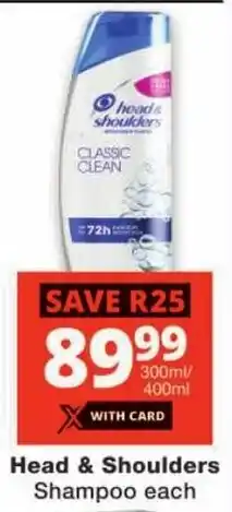 Checkers Head & Shoulders Shampoo offer