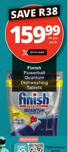 Checkers Finish Powerball Quantum Dishwashing Tablets offer