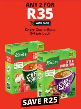 Checkers Knorr Cup-a-Soup offer