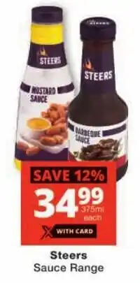Checkers Steers Sauce Range offer