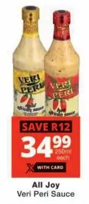 Checkers All Joy Veri Peri Sauce offer