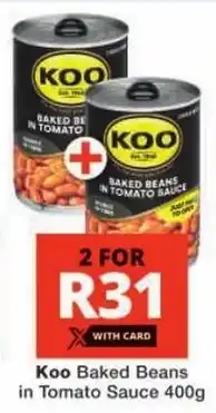 Checkers Koo Baked Beans in Tomato Sauce offer