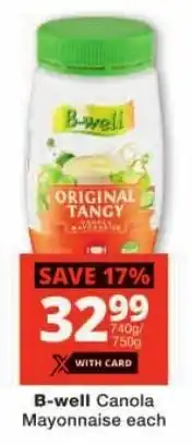 Checkers B-well Canola Mayonnaise offer