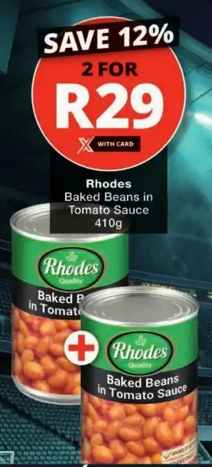 Checkers Rhodes Baked Beans in Tomato Sauce offer