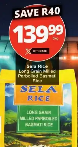 Checkers Sela Rice Long Grain Milled Parboiled Basmati Rice offer