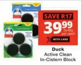 Checkers Duck Active Clean In-Cistern Block offer