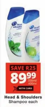 Checkers Head & Shoulders Shampoo offer