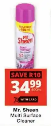 Checkers Mr Sheen Multi Surface Cleaner offer