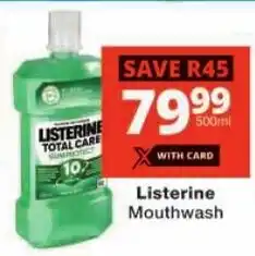 Checkers Listerine Mouthwash offer