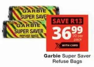 Checkers Garbie Super Saver Refuse Bags offer