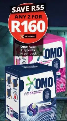 Checkers Omo auto power capsules offer