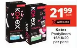 Checkers Kotex Pantyliners offer