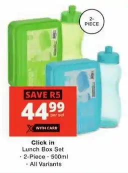 Checkers Click in Lunch Box Set offer