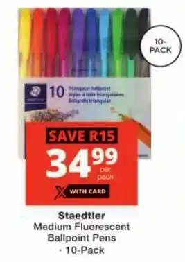Checkers Staedtler Fluorescent Ballpoint Pens offer