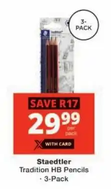 Checkers Staedtler Tradition HB Pencils offer