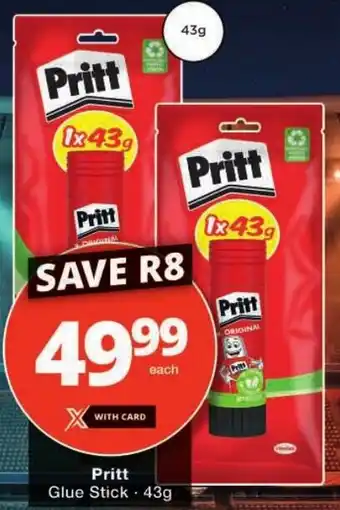 Checkers Pritt Glue Stick offer