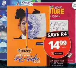 Checkers BIC A4 Exam Pad offer