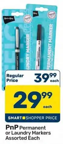 Pick n Pay PnP Permanent or Laundry Markers Assorted offer