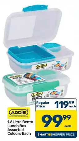 Pick n Pay ADDIS 1.6 Litre Bento Lunch Box Assorted offer