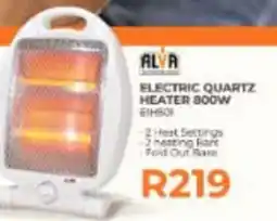 Kloppers ALVA ELECTRIC QUARTZ HEATER 800W offer