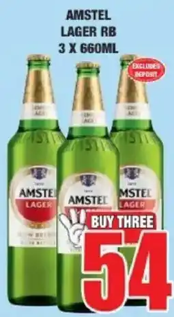 Boxer Liquors Amstel Lager RB offer