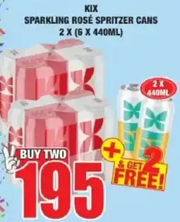 Boxer Liquors KIX Sparkling Rosé Spritzer Cans offer