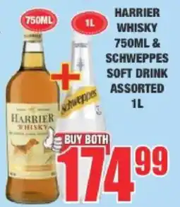 Boxer Liquors Harrier Whisky & Schweppes Soft Drink Assorted offer