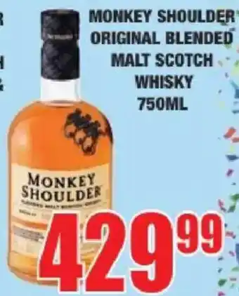 Boxer Liquors Monkey Shoulder Original Blended Malt Scotch Whisky offer
