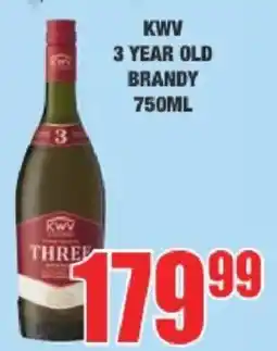Boxer Liquors KWV 3 YEAR OLD BRANDY offer