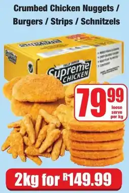 Boxer Superstores Supreme Chicken Crumbed Chicken Nuggets / Burgers / Strips / Schnitzels offer
