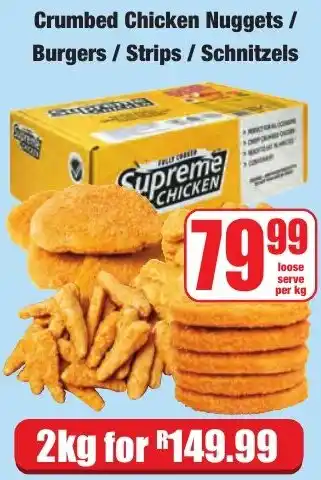 Boxer Superstores Supreme Chicken Crumbed Chicken Nuggets / Burgers / Strips / Schnitzels offer