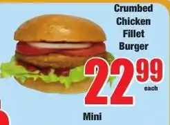 Boxer Superstores Crumbed Chicken Fillet Burger offer