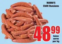 Boxer Superstores MAMA'S Chilli Russians offer
